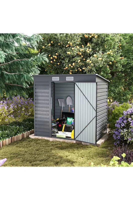 Galvanized Steel Outdoor Garden Storage Shed