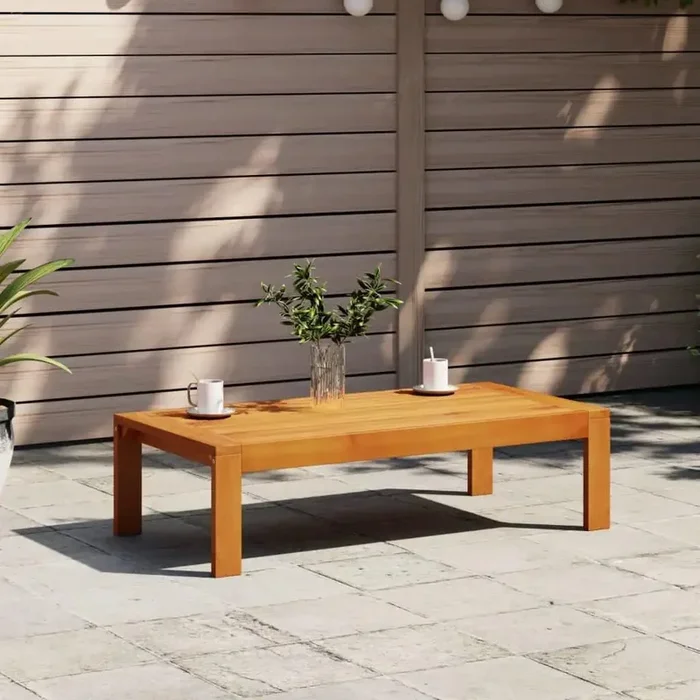 Garden Table in Solid Wood Acacia (100 x 50 x 27cm)