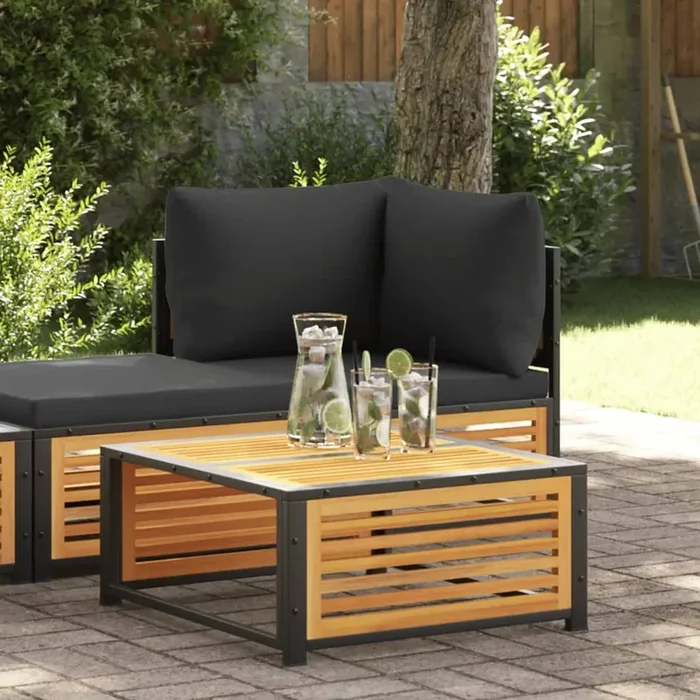 Garden Table in Solid Wood Acacia (68 x 68 x 30cm)