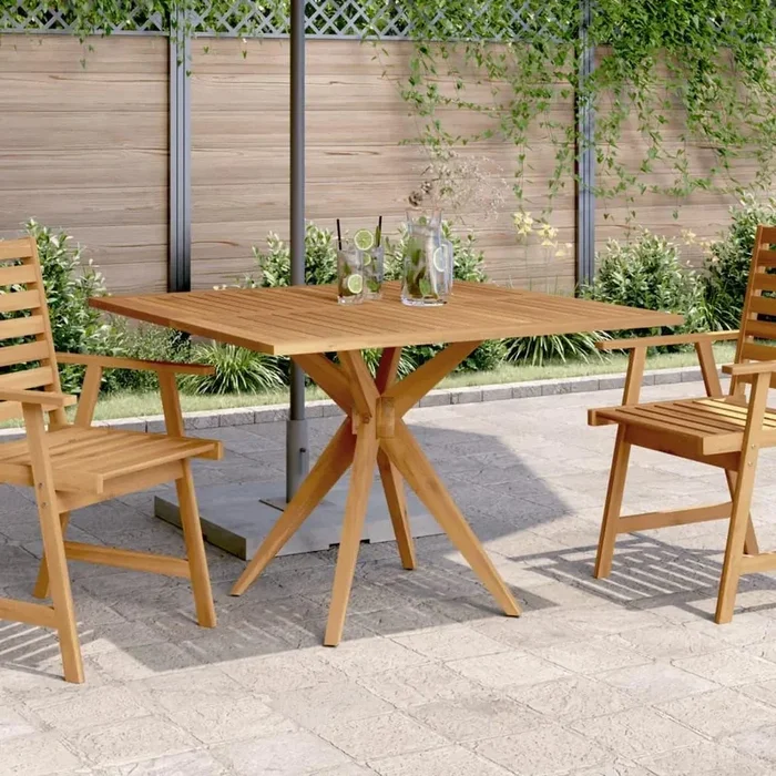 Garden Table Square in Solid Wood Acacia (110 x 110 x 75cm)