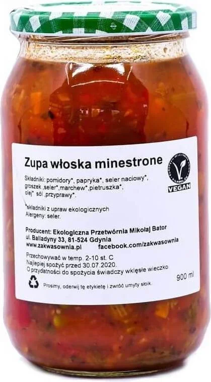 Gemüsesuppe BIO Minestrone 900 ml – SOAP