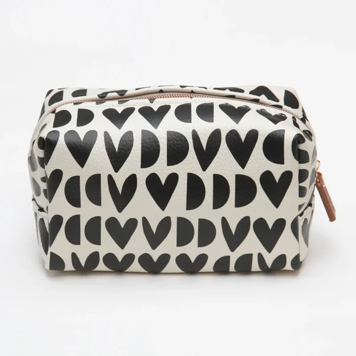 Geo Heart Cosmetic Bag