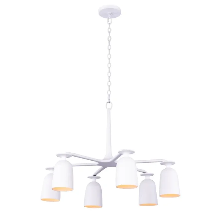 Gesso Glow 6-Light Chandelier, Belen Kox