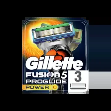 Gillette Fusion 5 pro glide power razor blade with 3 refill blades