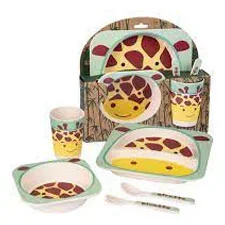Giraffe Bamboo Dinner Set