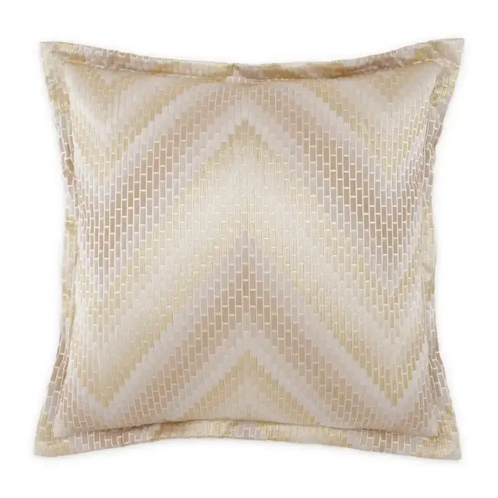 GLAMtastic Infinity 22″ Flange Pillow, Set of 2 – Gold