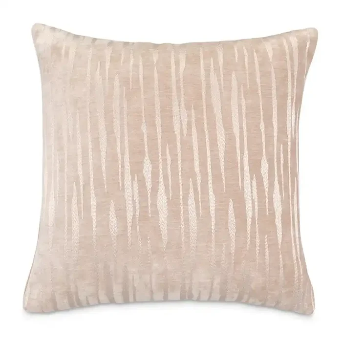GLAMtastic Parallel 19″ Square Pillow, Set of 2 – Cream