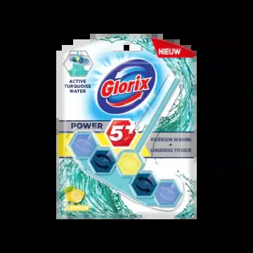 Glorix Toilet block turquoise water lemon