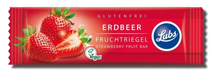 Glutenfreier Dattelriegel mit Erdbeeren BIO 30 g – LUBS