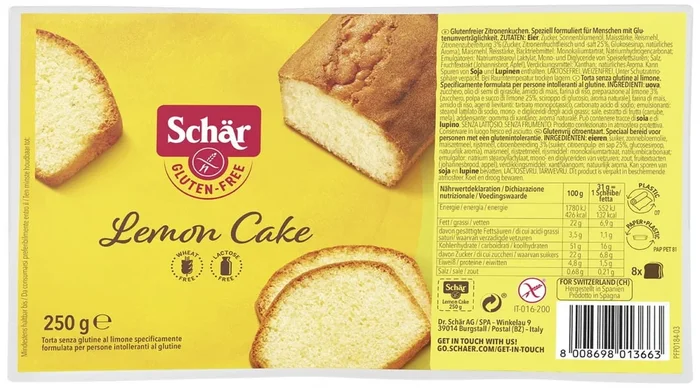 Glutenfreier Zitronenkuchen Zitronenkuchen 250 g SCHÄR