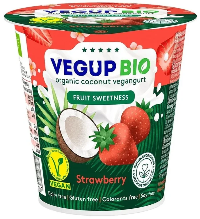 Glutenfreies Erdbeer-Kokosprodukt BIO 140 g – VEGUP BIO