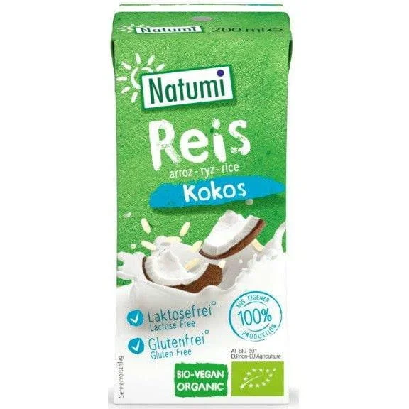 Glutenfreies Reis- und Kokosgetränk BIO 200 ml – NATUMI