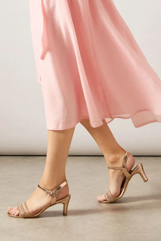 Good For The Sole: Lyra Embellished Medium Heel Sandals