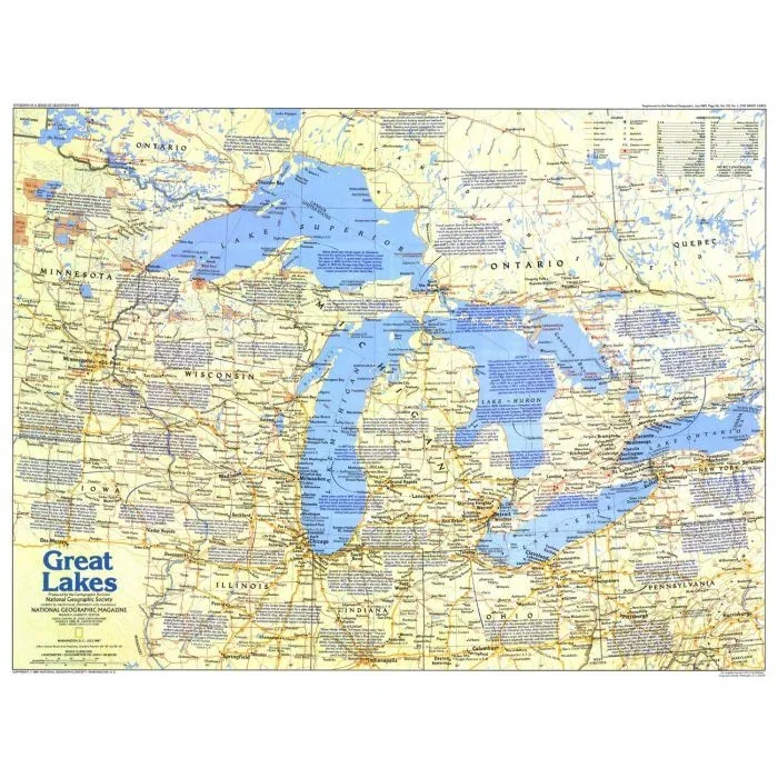 Great Lakes Map Side 1 – Published 1987 Map