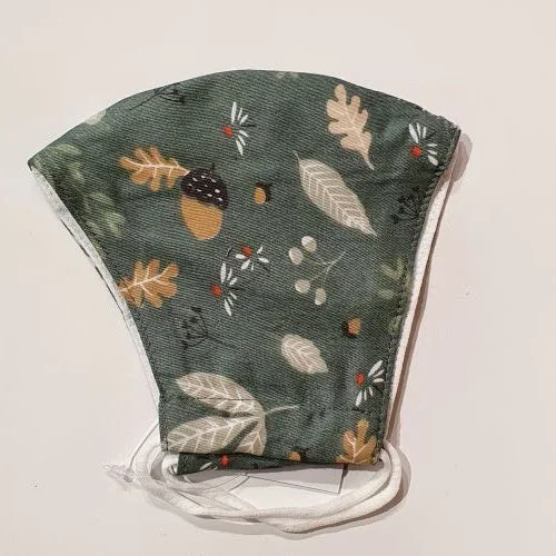Green Autumn Pattern Face Mask