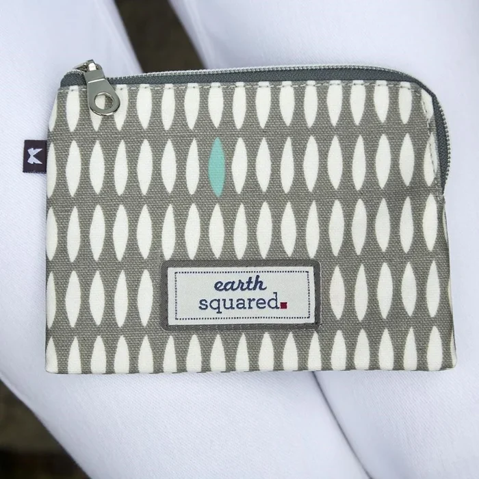 Grey Oval Print Oil Cloth Freya Purse
