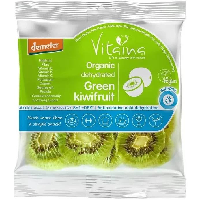 Grüne getrocknete Kiwi roh glutenfrei BIO 28 g – VITAINA