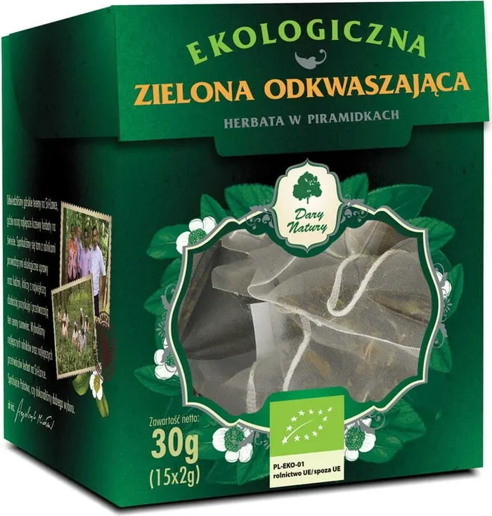 Grüner Tee entsäuernd BIO Pyramiden (15 x 2 g) – GESCHENKE DER NATUR