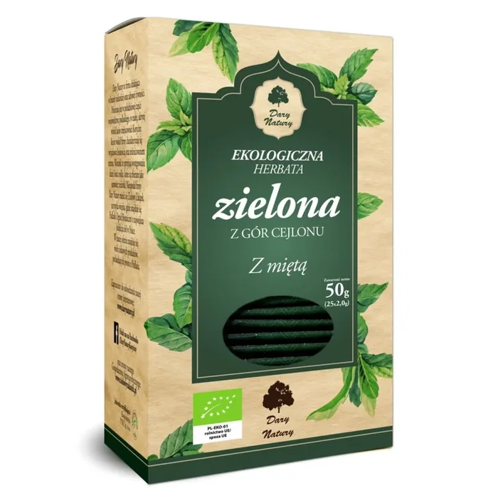 Grüner Tee mit Minze BIO (25 x 2 g) – GESCHENKE DER NATUR