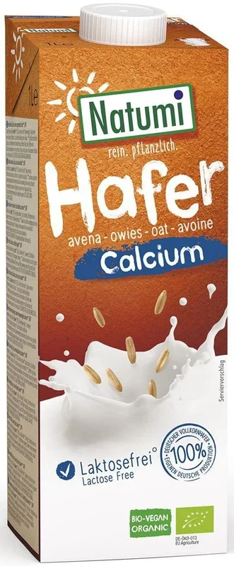 Haferdrink mit Calcium aus Meeresalgen BIO 1000 ml – NATUMI