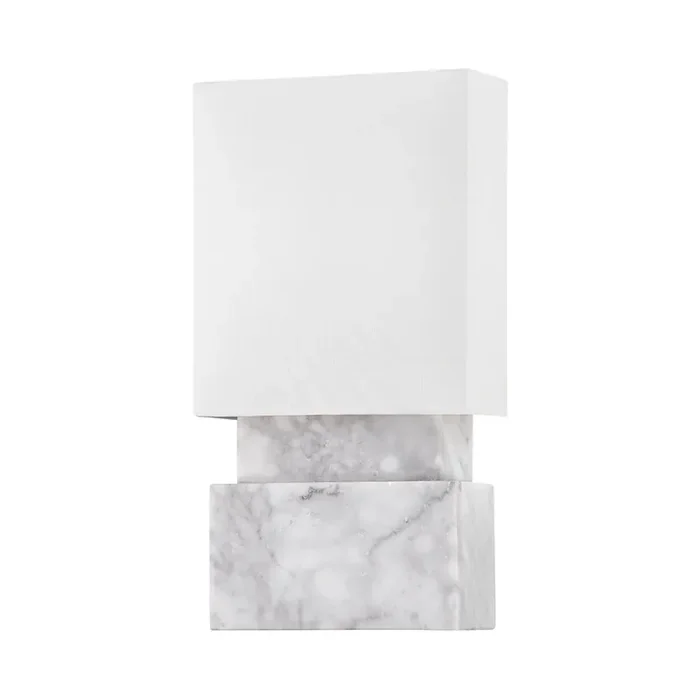 Haight Wall Sconce In White Marble Color