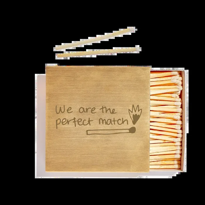 Handwritten Large Brass Matchbox