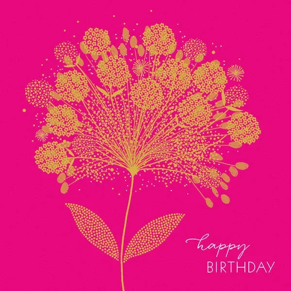 Happy Birthday Flower Head Card