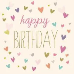Happy Birthday Hearts Card