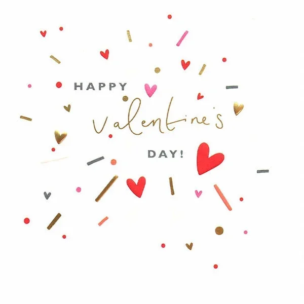 Happy Valentines Day Confetti Card