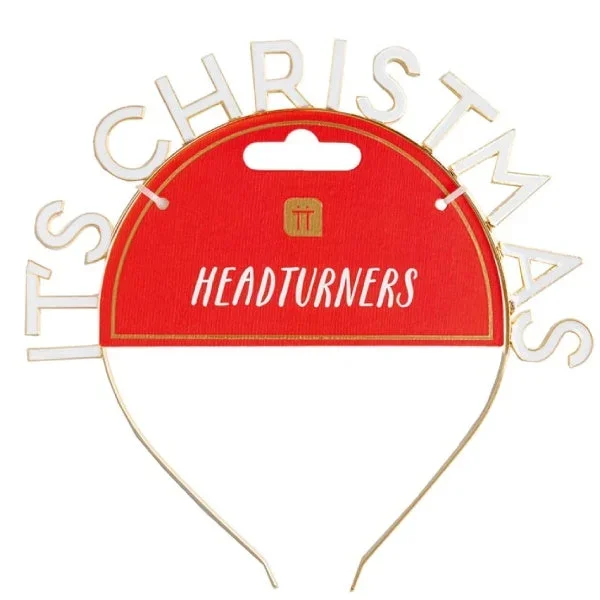 Head Turners White It’s Christmas Headband