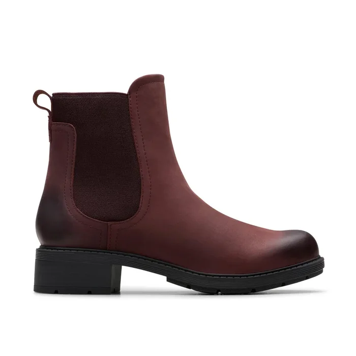 Hearth Top Wine Ankle Boots