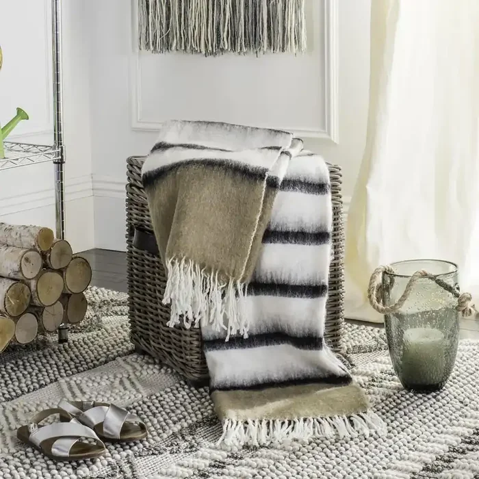 Heidi Throw, Brown/White