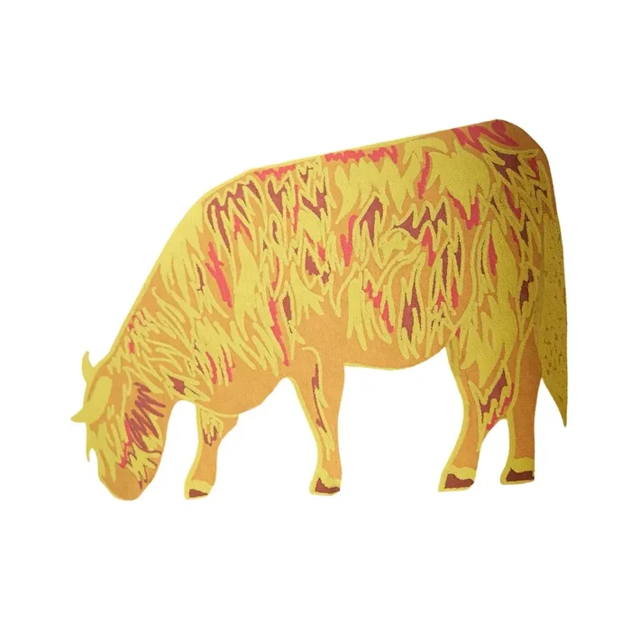 Highland Cow Shaped Card