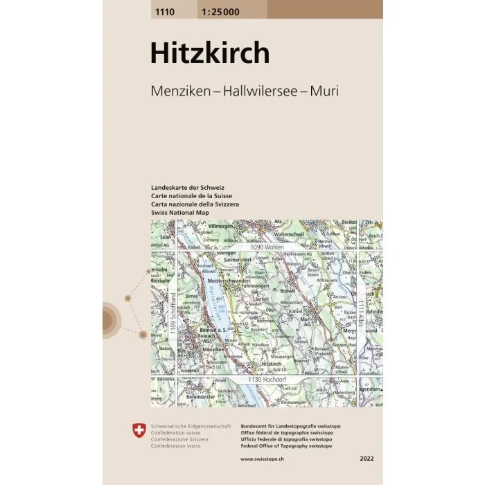 Hitzkirch – Menziken – Hallwilersee – Muri Swisstopo 1110