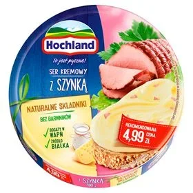 HOCHLAND FRISCHKÄSE IN DREIECKEN MIT SCHINKEN 180 G (8 STÜCK)