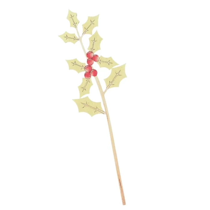 Holly Single Wooden Stem
