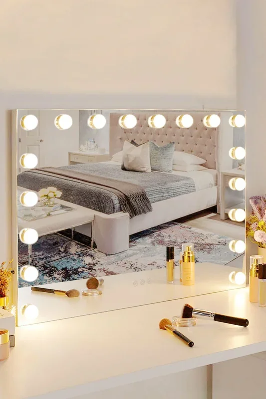 Hollywood Vanity Mirror with 18 Bulbs Large Cosmetic Makeup Mirror 50*70CM