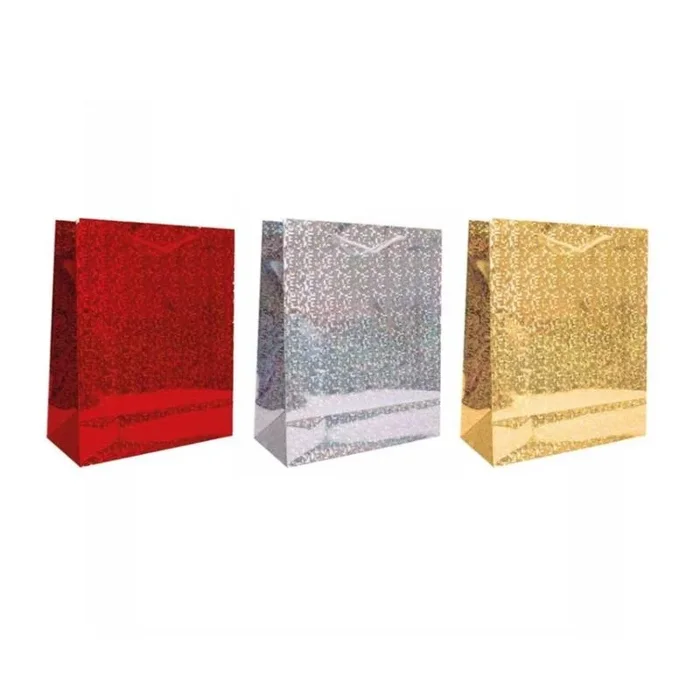 Holographic Gift Bag Assorted Medium – Case of 12