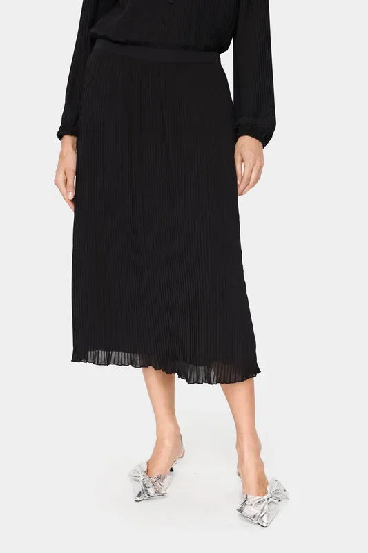 HoomaSZ Pleated A-line Fit Midi Skirt