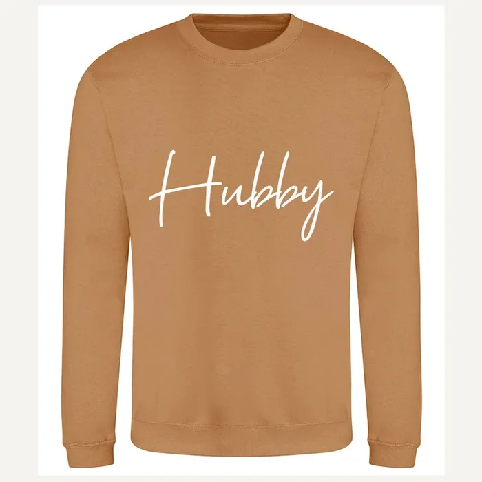 Hubby|Wifey Couple Sweatshirts – Caramel Latte