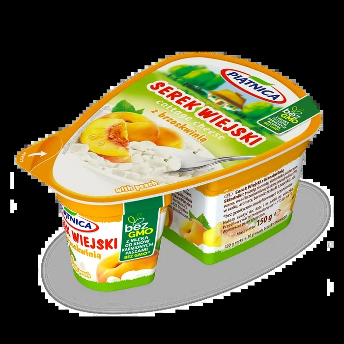 Hüttenkäse mit Pfirsich Piątnica 150g