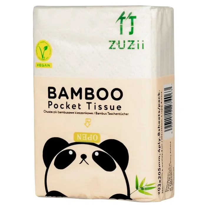 Hygienische Bambustücher 4 – Lagen Tasche 8 Stück ZUZII