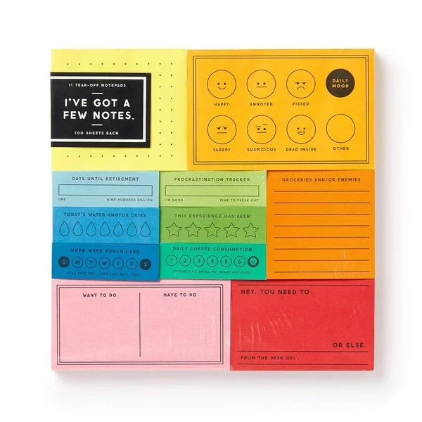 I’ve Got a Few Notes Tear-Off Notepad Set