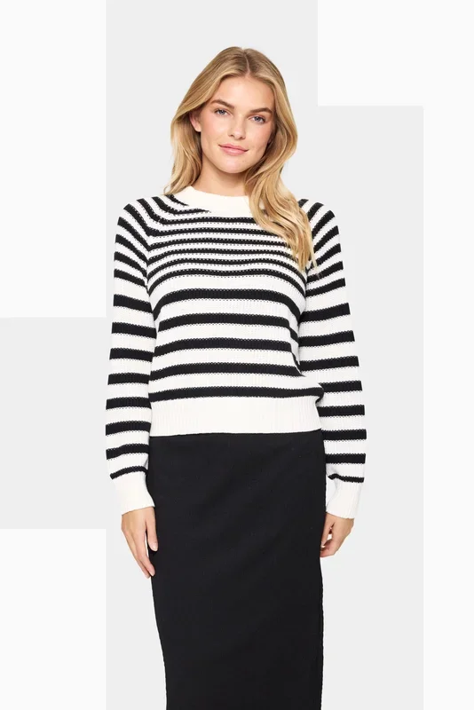 IbenmeiSZ Striped Regular Fit Pullover Striped