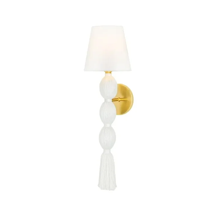Indra Wall Sconce, Aged Brass Color, Diameter 7