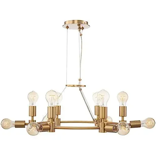 Industrial Elegance 10-Light Island Pendant, Belen Kox