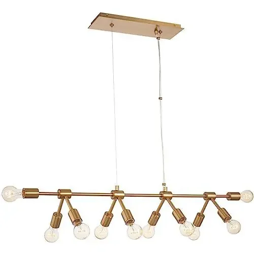 Industrial Elegance 10-Light Island Pendant, Belen Kox