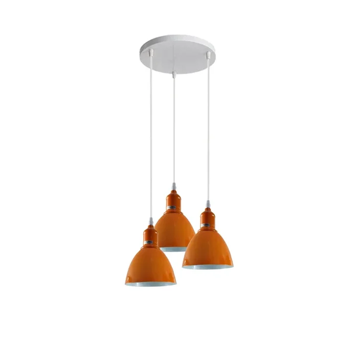 Industrial Modern Retro 3-way Orange Ceiling Pendant Light~2780