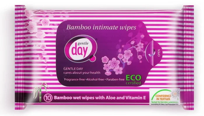 Intimtücher aus Bambusfaser (nass) 10 Stück – GENTLE DAY