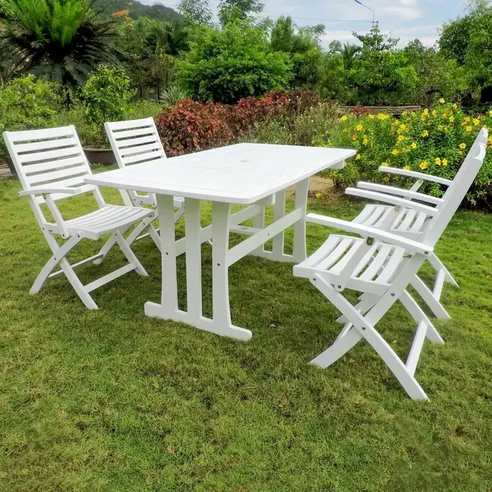 Ispica Acacia Wood Five Piece Dinning Group